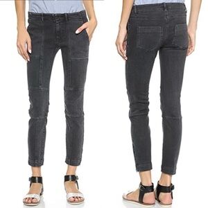 NILI LOTAN 111/88 Moto Style Jeans Black Size 4